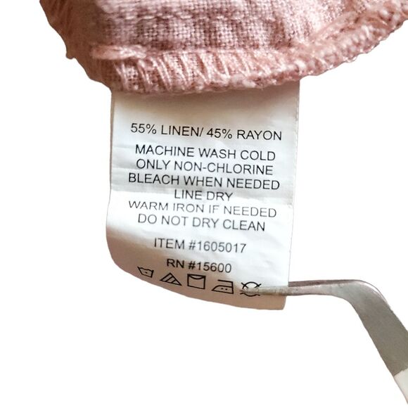 Briggs Linen Blend Boho Prairie Rolled Sleeve Basic Summer Dress Women's XS - Picture 6 of 11